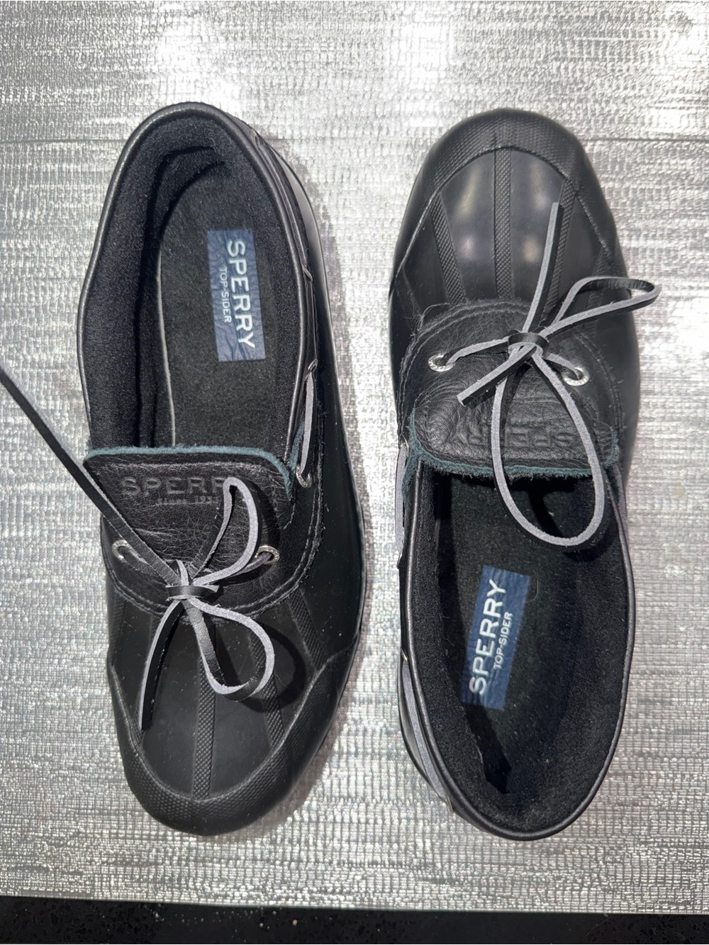 Sperry Women’s Black Saltwater Duck Shoes - Slip-Resistant Deck Shoes